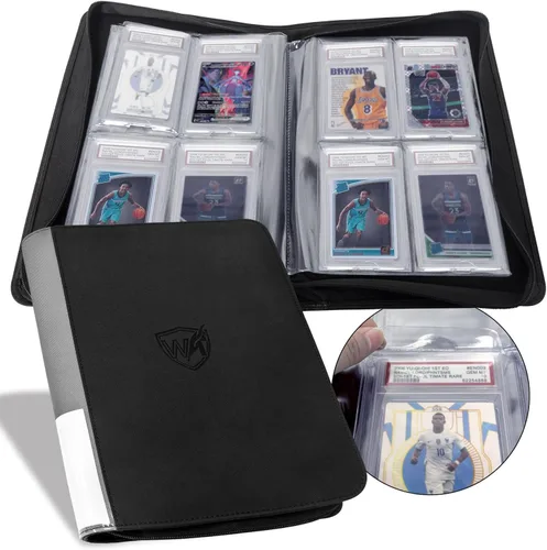 Miniatura 17 de Carpeta de tarjetas de fútbol de 400 bolsillos para tarjetas de fútbol 2025 2026, bolsa de almacenamiento portátil impermeable con fundas extraíbles