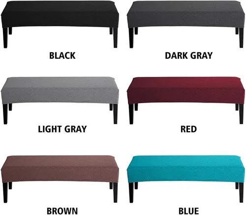 Miniatura 3 de Balana Fundas de banco de comedor jacquard, funda tapizada de elastano elástica, antipolvo, extraíble, lavable, protector de asiento para sala