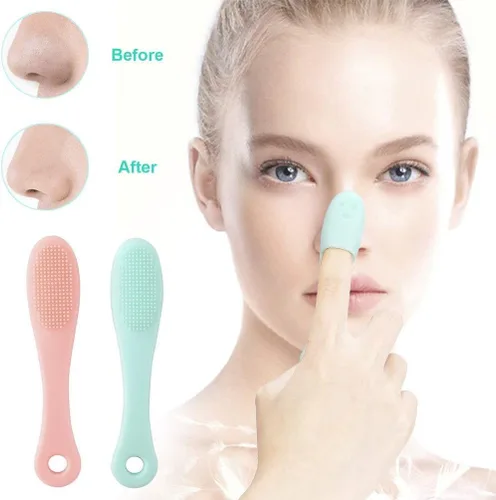 Miniatura 7 de Limpiador facial de silicona, removedor de puntos negros, cepillo limpiador de poros de nariz, herramienta de escruber para dedos, limpiador facial