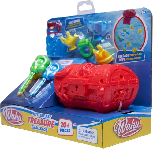 Miniatura 7 de Wahu Mystery Key Treasure Challenge - Juego de juguetes de buceo para niños a partir de 5 años, cofre del tesoro submarino y juego de búsqueda