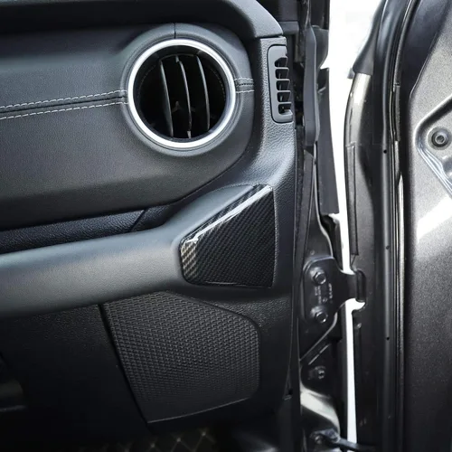 Miniatura 6 de JeCar Cubierta de panel de interruptor de aire acondicionado compatible con Jeep Wrangler 2018-2023 JL JLU y Gladiator JT 2020-2023, textura