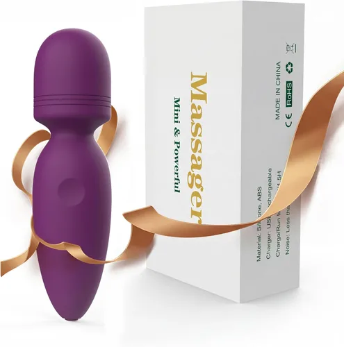 Miniatura 7 de Fuwyiy Mini herramientas de masajeador, pequeño masajeador de mano inalámbrico impermeable con 10 modos de vibración, masajeador personal de mano