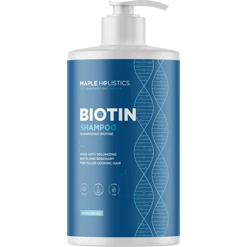 Miniatura 11 de Champú voluminizador de biotina para cabello fino - Champú para cabello fino con menta, argán y aceites esenciales para el cuidado del cabello
