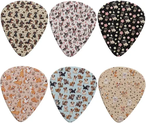 Miniatura 29 de KEIAHUAN Cool Skull - Púas de guitarra – Plectros triángulos clásicos para bajos, guitarras acústicas y eléctricas – Púas pesadas para guitarristas