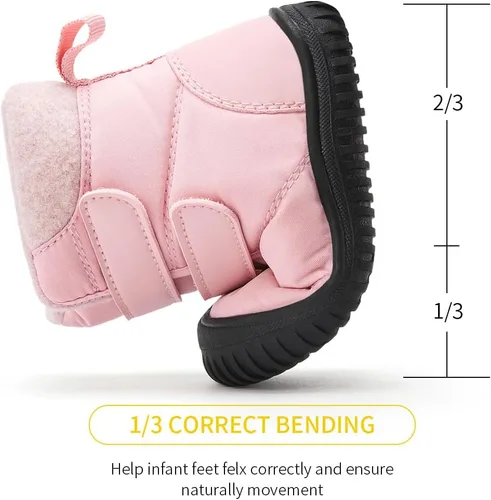 Miniatura 115 de BMCiTYBM Botas de nieve de invierno para bebés y niños pequeños, de piel sintética, cálidas, antideslizantes, zapatos para primeros pasos