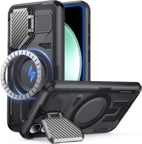 Miniatura 31 de para Samsung Galaxy S22 Ultra/S23 Ultra con MagSafe [Cubierta de cámara incorporada y soporte] [Protección de grado militar a prueba de golpes]