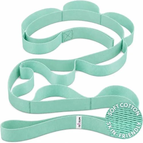 Miniatura 9 de TECEUM Stretching Strap with 10 Loops for Physical Therapy & Rehab Non-Elastic Yoga Stretch Band for Hamstring, Leg, Hip & Knee Rehab, Pilates
