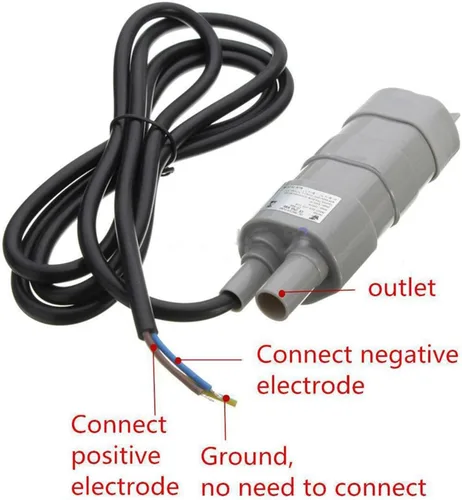 Miniatura 6 de JT-500 DC 12V Bomba de agua sumergible - 5M de cabeza alta 600L/H (10L/min) para acuario/estanque/fuente, motor ajustable de 6-15V