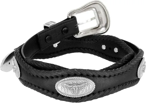 Miniatura 3 de Longhorn SteerGold Star Conchos Ranger Cinturón Western Cowboy Cowgirl Cuero Genuino Cinturón Trenzado, Tamaño Hasta 60 pulgadas