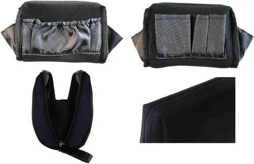 Miniatura 4 de Bolsa Pequeña de Maquillaje para Bolso Bolsa de Cosméticos Portátil Impermeable para Viaje Bolso de Maquillaje para Mujeres, Todo negro, Chico