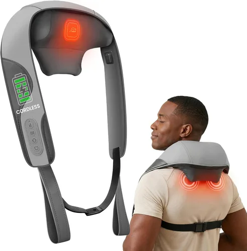 Miniatura 10 de Snailax Masajeador de cuello y hombros – Masajeadores inalámbricos mejorados 2026 con calefacción de grafeno para piel sensible y calor uniforme
