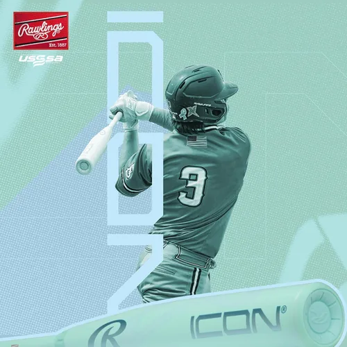 Miniatura 2 de Rawlings 2026 ICON Baseball Bat USSSA -5 / -8 / -10 Drop 2 3/4" Barrel 2 Pc. Composite