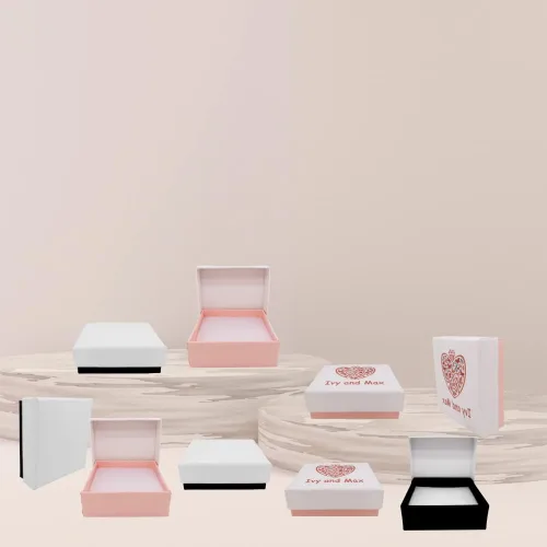 Miniatura 6 de Ivy and Max Brazalete de corazón rosa esmaltado blanco con acabado dorado para niñas, Esmalte, N A