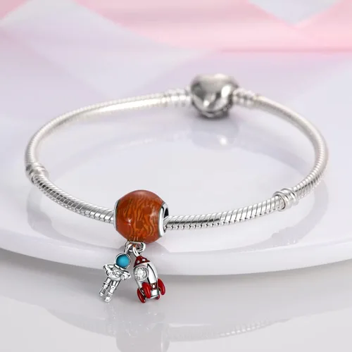 Miniatura 208 de KUNSIR Los abalorios se adaptan a pulseras Pandora para mujer, plata de ley 925, cuentas colgantes de joyería para niñas, dijes de feliz cumpleaños