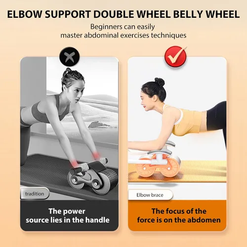 Miniatura 3 de Uota Rueda abdominal de rebote automático con soporte para codo,Rodillo abdominal para máquina de ejercicio abdominal,Equipo de entrenamiento