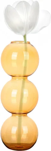 Miniatura 10 de Jarrón hidropónico de burbujas de vidrio transparente, jarrón de burbujas de estilo lindo de 7 pulgadas, jarrón floral único creativo para centros