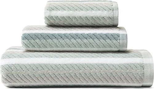 Tommy Bahama - Toallas de baño, 100% suave y absorbente algodón con textura de sarga, baja pelusa y resistente a la decoloración, toallas de baño de