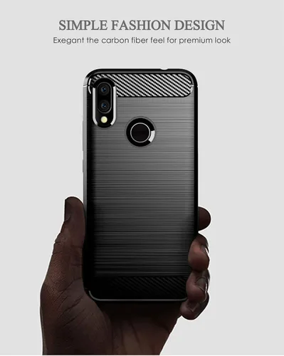 Miniatura 4 de Asuwish Funda de teléfono para Xiaomi Redmi 7/Y3 con protector de pantalla de vidrio templado y accesorios de celda de silicona suave de goma