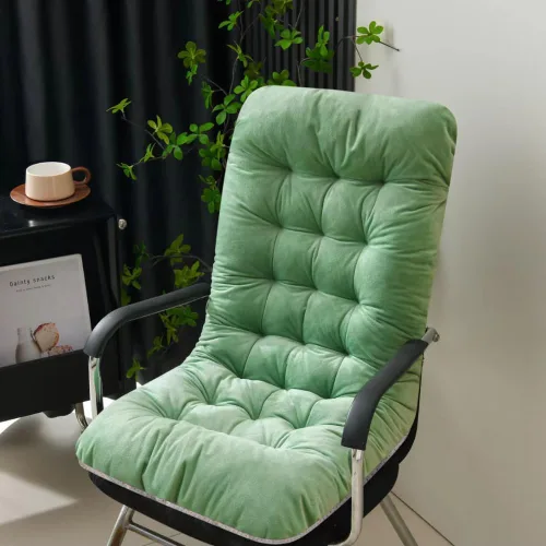 Miniatura 17 de Cojín para silla de oficina, cojín de asiento de felpa con respaldo de apoyo, cojines de escritorio para silla de jugador, silla mecedora reclinable