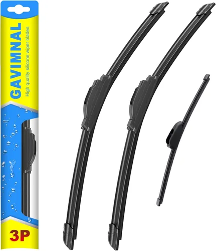 Miniatura 24 de Gavimnal® 15"+15"+13" escobillas limpiaparabrisas de silicona de repuesto para Jeep Wrangler JK 2008-2018 Jeep Wrangler 2007-2017, escobillas