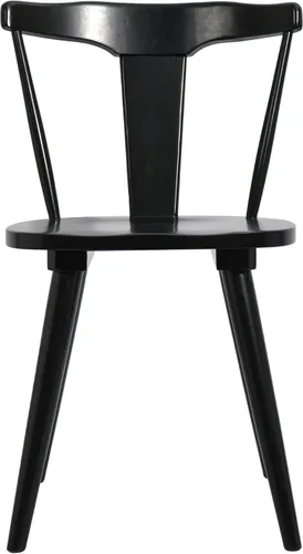 Miniatura 2 de DUHOME Juego de 2 sillas de comedor de madera negra, sillas de comedor Wishbone de mediados de siglo, sillas de cocina y comedor de madera de roble