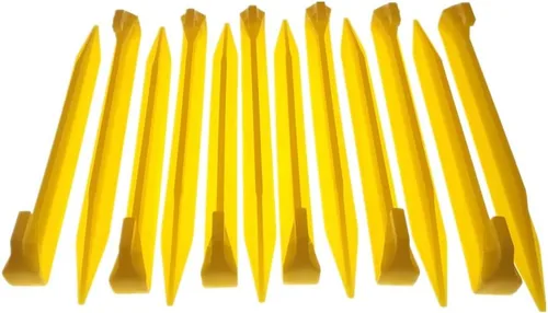 Miniatura 5 de Estacas de plástico de 9 pulgadas para tienda, 24 piezas resistentes y más grandes y duraderas, gancho para campamentos al aire libre y jardín, 24