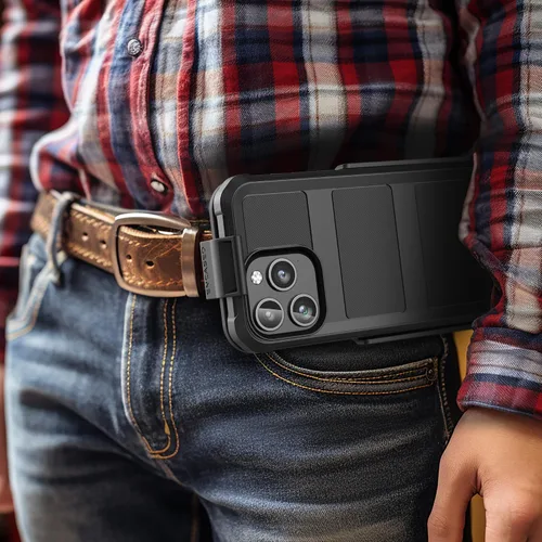Miniatura 3 de Encased Falcon Armor - Funda diseñada para iPhone 15 Pro Max con funda de clip para cinturón, funda ultra protectora a prueba de golpes