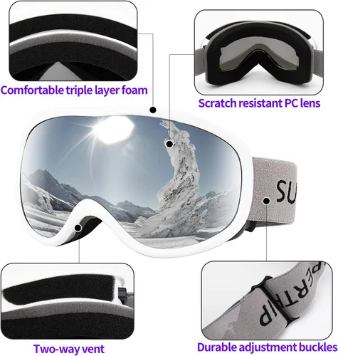 Miniatura 4 de Supertrip Gafas de esquí de nieve antivaho 100% protección UV gafas de esquí snowboard