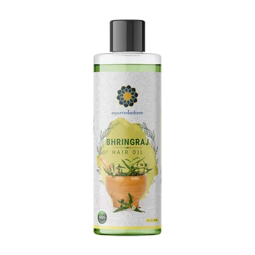 Aceite para el cabello AYURVEDASHREE 6.76 fl oz., con Bhringraj, extracto de Amla, Kalonji, sésamo, aguacate, nuez, tomillo, jojoba, aceite de