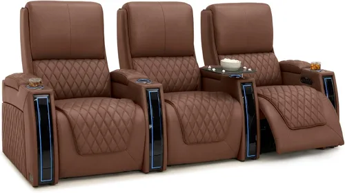 Miniatura 137 de Seatcraft Apex Zero-Gravity CoolZero - Asiento de cine en casa de cuero italiano, reposacabezas eléctrico, lumbar eléctrico, reclinable eléctrico