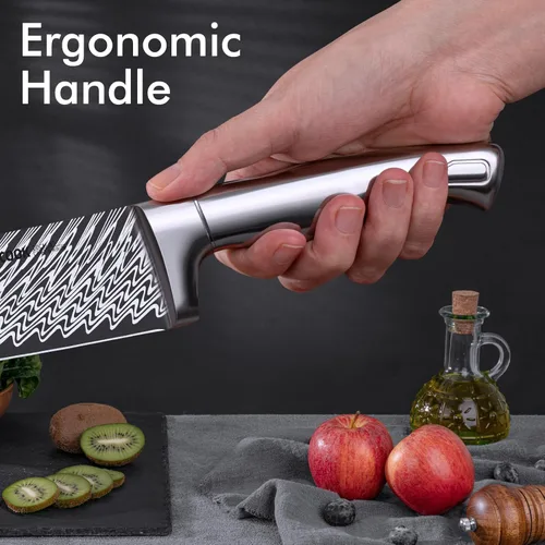 Miniatura 6 de Juego de Cuchillos, Astercook Juego de Cuchillos de Cocina de 15 Piezas con Afilador Integrado, Juego de Bloque de Cuchillos de Acero Inoxidable