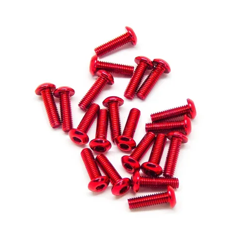 Miniatura 3 de 20pcs M3x10mm Tornillos de cabeza de botón 6063 Aluminio Hex Socket (colores anodizados) (negro)