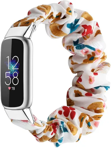 Miniatura 19 de Correas elásticas compatibles con Fitbit Luxe Bands, pulsera elástica de tela suave de repuesto para Fitbit Luxe Fitness Tracker, pequeña/grande