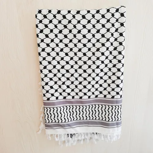 Miniatura 6 de Sakinre Bufanda Palestina Keffiyeh para hombres y mujeres, bufandas militares Shemagh, turbantes para la cabeza, hijab, regalos palestinos