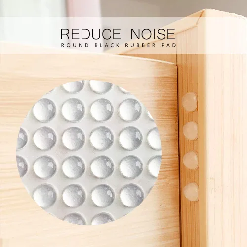 Miniatura 4 de 100 piezas de almohadillas adhesivas para pies de goma, almohadillas parachoques para puertas, amortiguadores de ruido autoadhesivos, pequeños