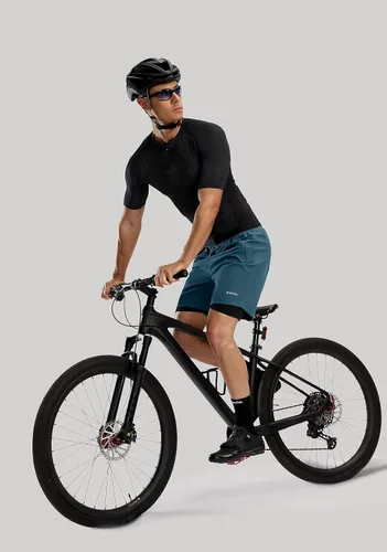 Miniatura 6 de Bikewa Pantalones cortos de ciclismo de montaña para hombre, con acolchado 3D, ajuste holgado, MTB para montar en bicicleta, ciclismo, ciclismo