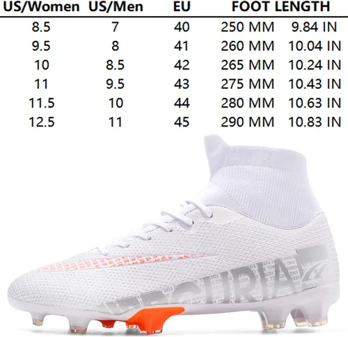 Miniatura 6 de XJIODF Men's AGFG Soccer Cleats Football Shoes High-Tops Lace-Up Non-Slip Spikes