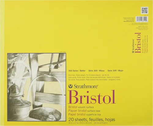 Miniatura 8 de Strathmore Bloc de papel Bristol serie 300, liso, encuadernado con cinta, 11 x 14 pulgadas, 20 hojas (100 lb/270g) - Papel de artista para adultos