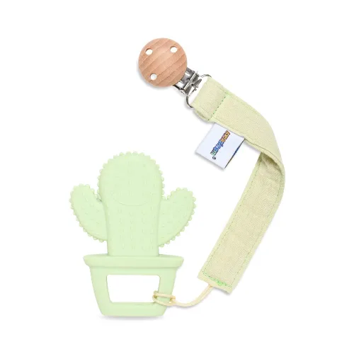 Miniatura 8 de Juguete mordedor de silicona de grado alimenticio para bebés con soporte para chupete, juguetes para aliviar el dolor de dentición, juego de regalo