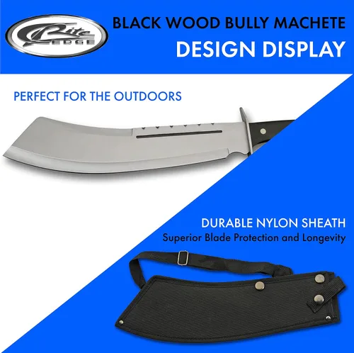 Miniatura 4 de SZCO Supplies Machete de madera negra de 18.25" (926948-BK)