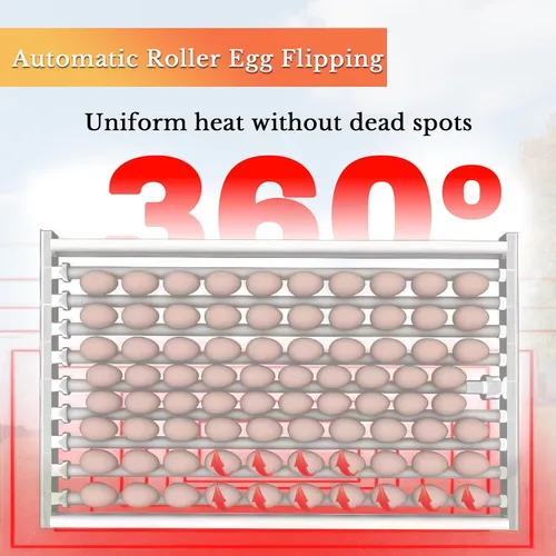 Miniatura 7 de Incubadora de 400 huevos, incubadora automática para incubar huevos, con giro automático de huevos y control de humedad de temperatura, incubadora
