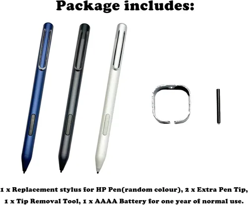 Miniatura 7 de Lápiz óptico de repuesto para HP Envy x360, Envy X360 Digita Pencil compatible con HP Spectre x360 Pavilion x360 2 en 1, MPP 1.51 con rechazo