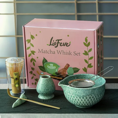 Miniatura 9 de Juego de batidor de matcha, 7 piezas, apto para lavavajillas, regalo de cumpleaños para amantes del matcha, ideal para principiantes (G)