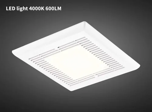 Miniatura 3 de Tech Drive Ventilador de baño con luz de 50 CFM 1.0Sone No necesita acceso al ático, ventilación de baño muy silenciosa y ventilador de escape