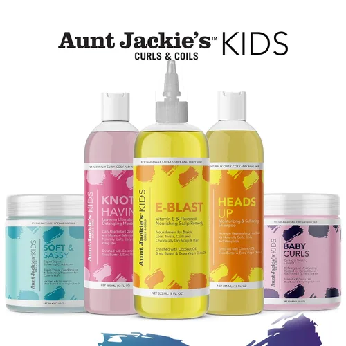 Miniatura 5 de Aunt Jackie's Kids Knot Havin' It - Hidratante desenredante definitivo para cabello naturalmente rizado, rizado y ondulado, 12 onzas