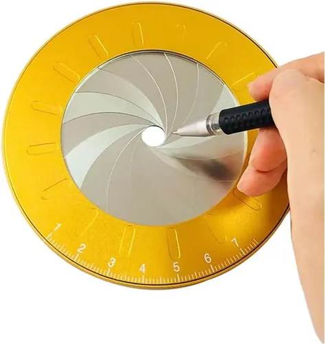 Máquina de dibujo circular, plantilla circular giratoria ajustable, regla de medición y dibujo, aleación de aluminio + regla de dibujo de acero