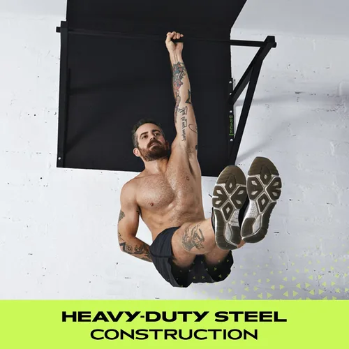 Miniatura 2 de Rage Fitness Barra de dominadas montada en la pared de alta resistencia, capacidad de peso de 500 libras, mantiene la fuerza de la parte superior