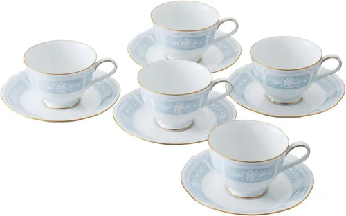 Miniatura 9 de Noritake Y9587A/1507 - Taza y platillo (café y té combinado) 220cc Racewood dorado azul porcelana fina