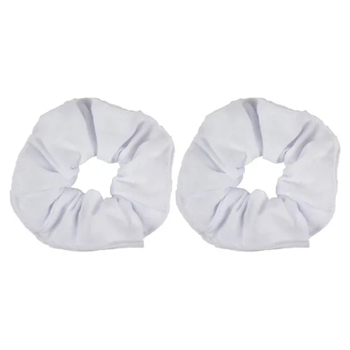 Miniatura 33 de Set of 2 Large Solid Scrunchies (Beige)