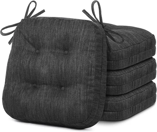 Miniatura 33 de Shinnwa Juego de 2 cojines para silla de comedor, cojines para silla de cocina de espuma viscoelástica de doble capa, almohadillas de asiento